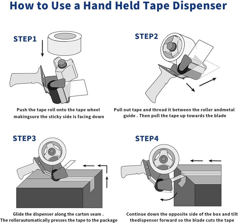 Duravel Packing Tape Dispenser Gun for Clear Tape - Lightweight and Ergonomic Design - Image 3